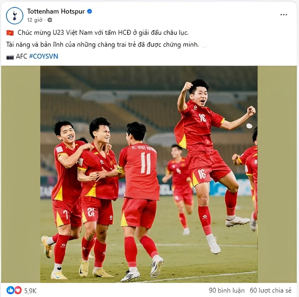 Bài đăng của Tottenham